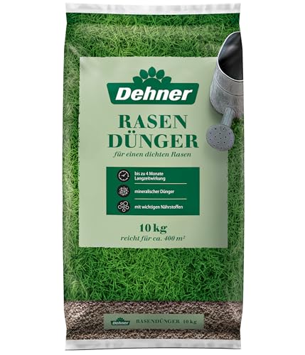 Dehner Rasendünger mit Langzeitwirkung, mineralisch, 10 kg , für ca. 400 qm, 400 m²