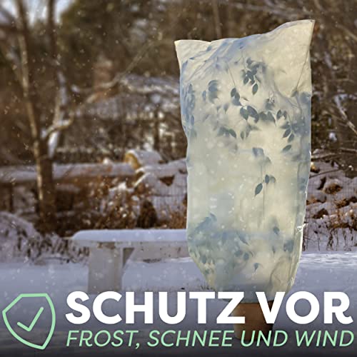 Praknu Winterschutz für Kübelpflanzen 155 x 100 cm – Frostschutz Pflanzen – Ansicht 2