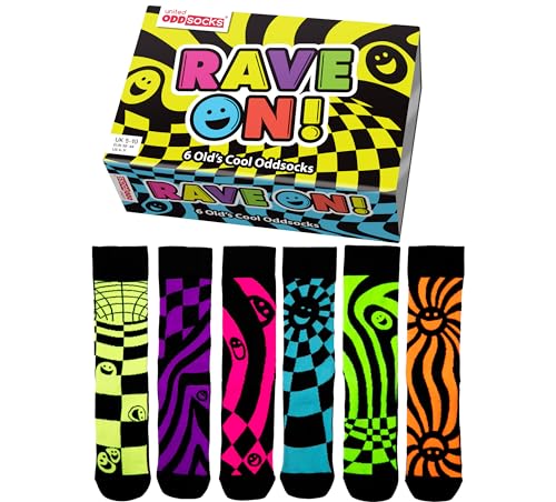 Chaussettes Rave On 6 Odd Socks United Oddsocks multicolores taille 38-44