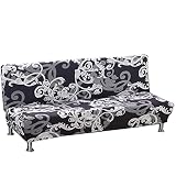 Yekuhe Armless Futon Slipcover Stretch Sofa Bed Cover Elastic Couch Furniture Protector for Foldable Futon Moving Sofa Bed Without Armrests (Color : #27)