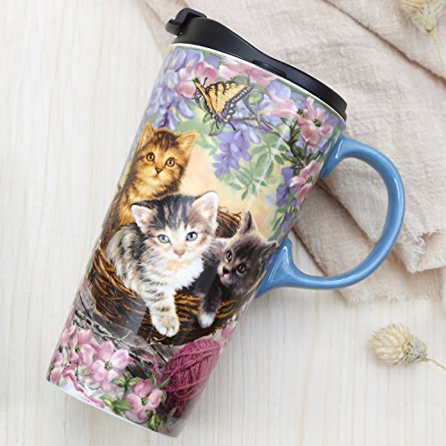 Taza de Cerámica para Viaje CEDAR HOME 17oz con Tapa miniatura 6