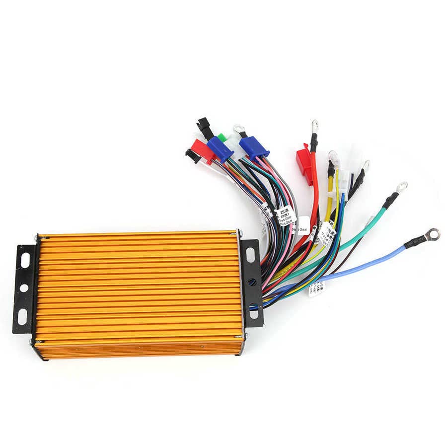 Regulador Patinete Electrico Controlador sin escobillas Scooter de bicicleta eléctrica 4 8V 60V 64V 72V 1000-1500W 26A-33A Controlador de velocidad del motor onda cuadrada Controlador Del Motor