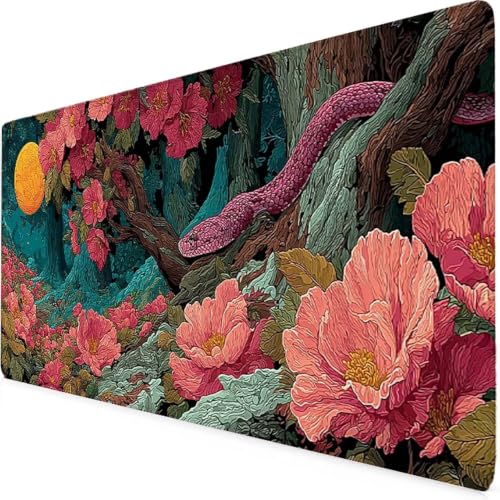 Grand mouse pad arbre rouge tapis de souris xxl 1200 x 600mm antidérapant