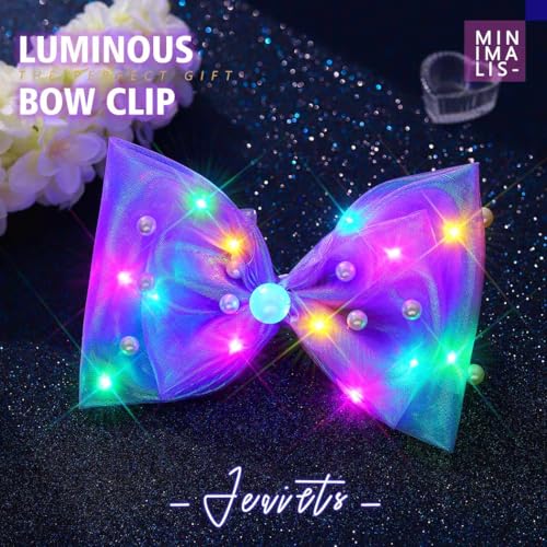 Pinza de cabello con luz LED moño para mujer 2 unidades miniatura 2