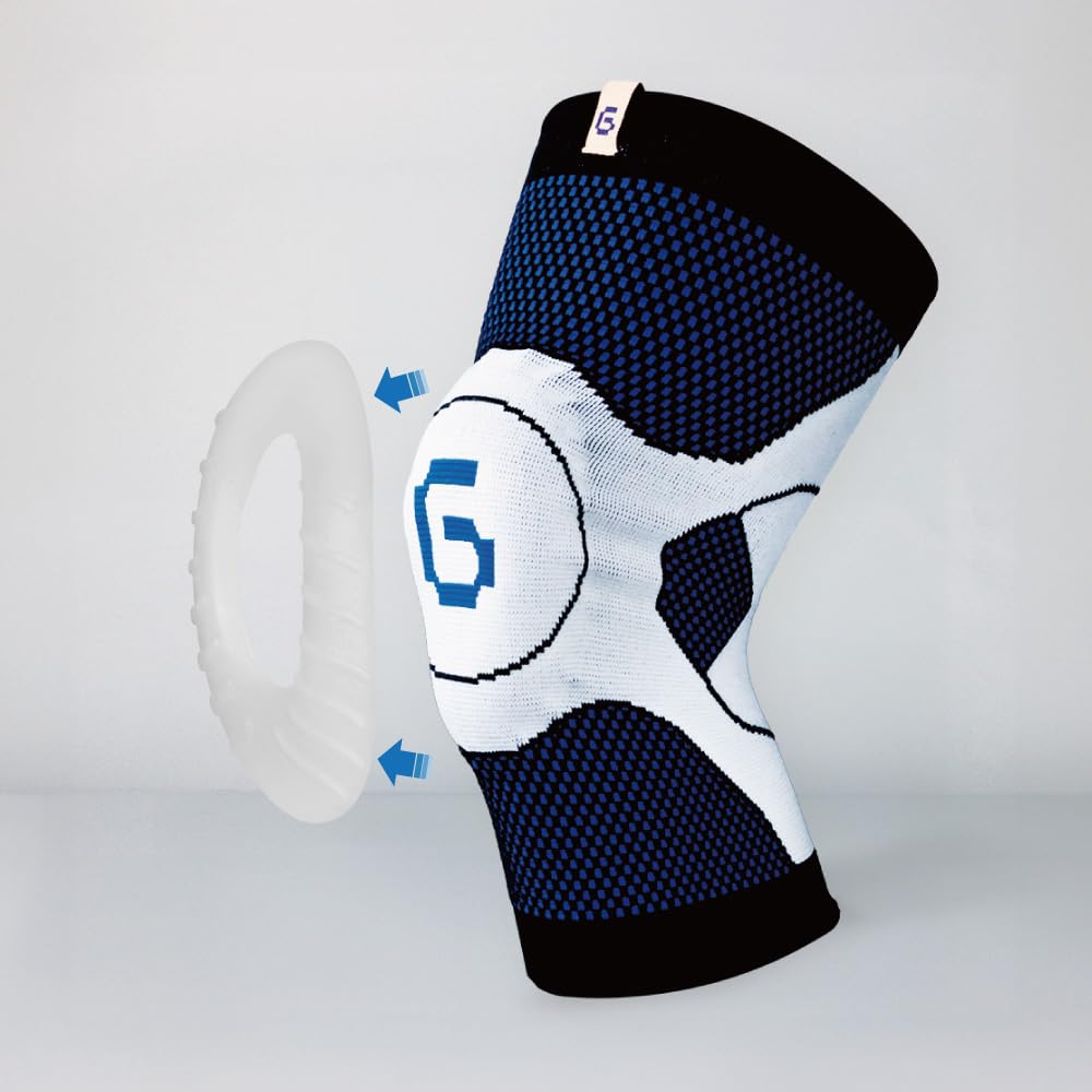 GED Knee Support Patella Gel Pad Comfort Fabric that Reduces Knee Pressure, Promotes Stability, and Prevents Muscle Strain, KNEE SLEEVE WITH GEL PAD GEL-L Handcrafted in Taiwan