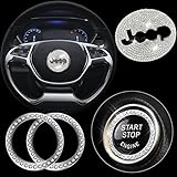 Accesorios brillantes para coche: mejora la apariencia del volante, da a tu coche un aspecto único y lujoso, también un regalo sorprendente para tu familia y amigos