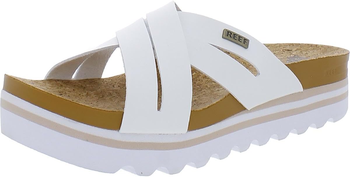 Reef Women's Cushion Bloom Hi Slide Sandal, Cloud, 8