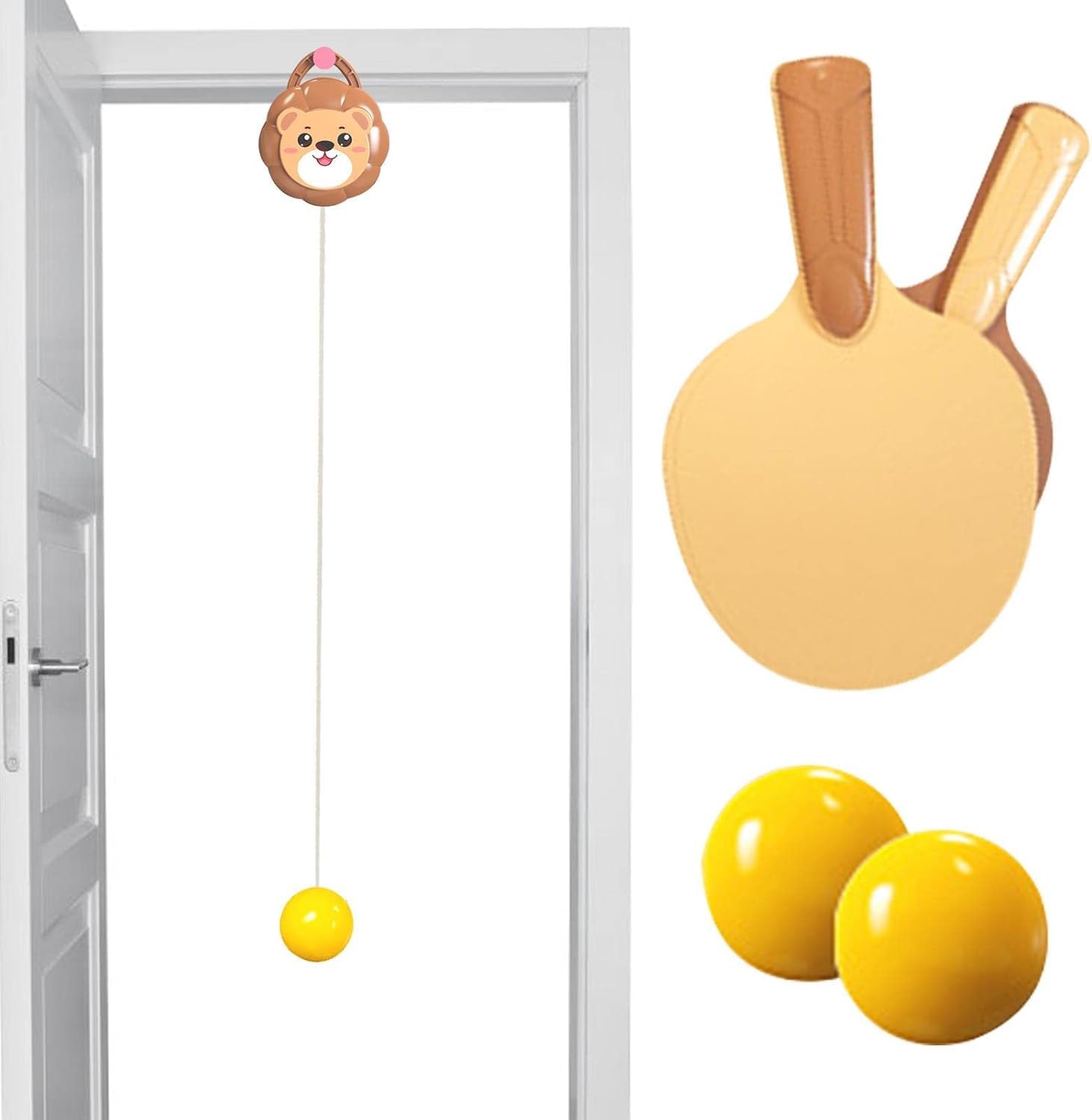 Kidology Hanging Table Tennis Trainer, Self Training Workout Indoor Gaming 2 Racket & 3 Ping Pong Practice Ball Portable - Parent Child Interaction Indoor Toys for Kids (B0DGHPKMJW) Amazon Price History, Amazon Price Tracker