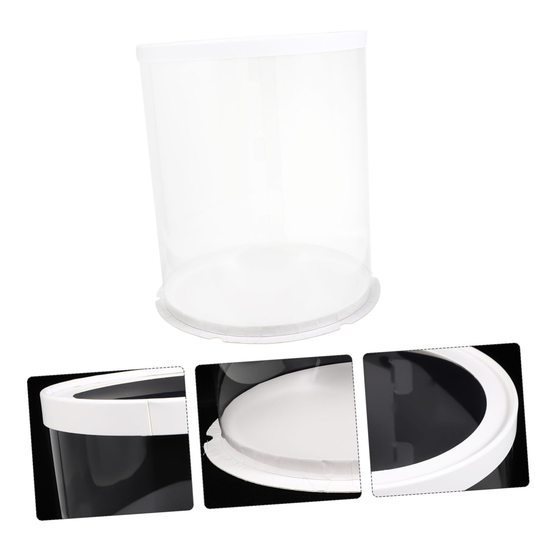 CIYODO 1pc Round Cake Packing Box Transparent Dessert Holder for Easy Cake Observation for Bakeries Parties and Home Use Lightweight and Portable High Design