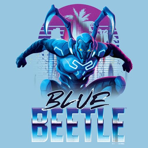 Fifth Sun Boy's Blue Beetle Retro Character T-Shirt2
