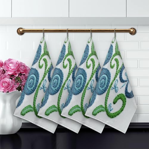 Torchons de cuisine microfibre trèfles pour décoration d'intérieur - 4
