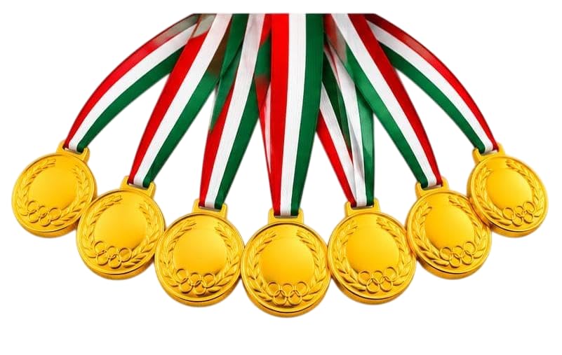 Winner Gold Medal with Ribbon Pack of 8 | School Sports & Competition Award Medals (Medal-4)-image-46