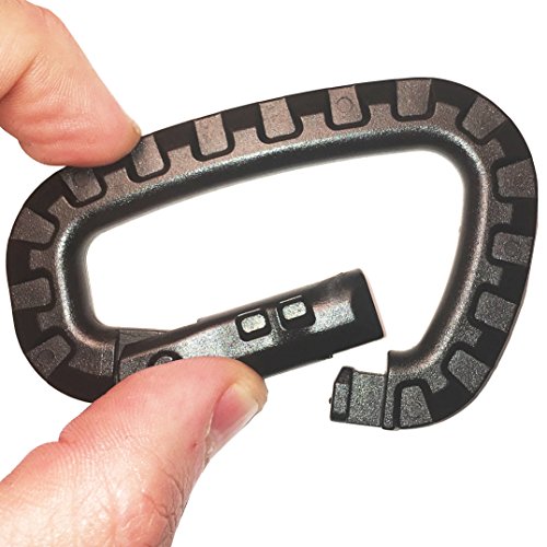 Tactical Carabiner Pack - Keychain D-Ring Grimloc Molle System Strong Molded Polymer Military Grade Light Weight (Set Of 6) #TOP2
