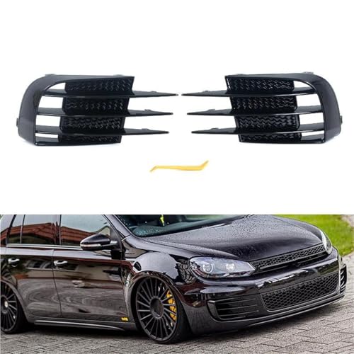 Rejilla parachoques con cubierta embellecedora de luz antiniebla para Golf MK6 VI 2