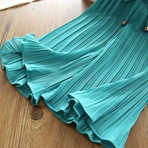 Moonker Toddler Girls Solid Color Pants Elastic Waist Pleated Boho Trendy Casual Flowy Palazzo Pants Soft Youth3