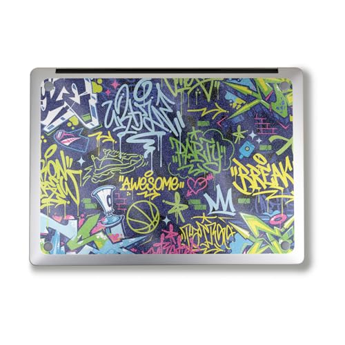 Image of Glossy Glitter Laptop Skin Compatible with Alienware M18 R2 (2024) - Neon Tags - Premium 3M Vinyl Protective Wrap Decal Cover - Easy to Apply | Crafted in The USA by MightySkins