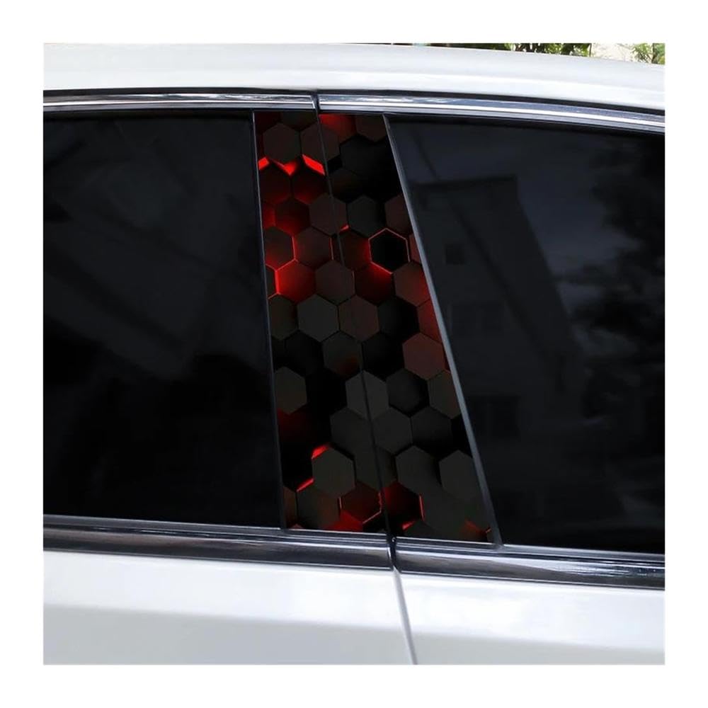 Body Parts 2PCS Car B-Pillar Stickers Cellular Personalized Car Center Pillar Decals Covered with Scratched(N)