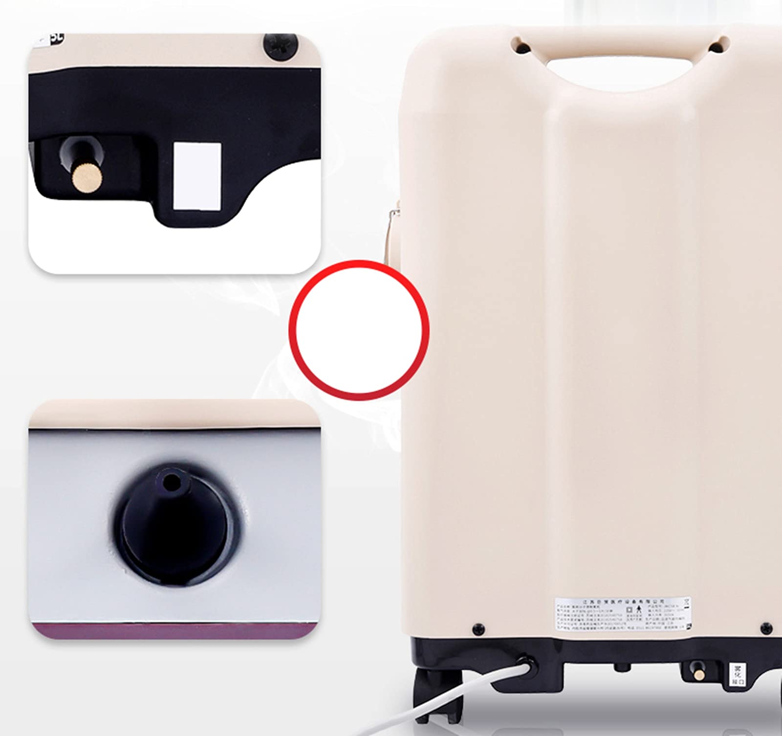 Concentratore di Ossigeno, Concentratore di Ossigeno Portatile Regolabile da 1-7 L/min, con Funzione di Atomizzazione, Grande capacità, Basso Rumore e Ampia Gamma di Applicazioni.,JMC3B