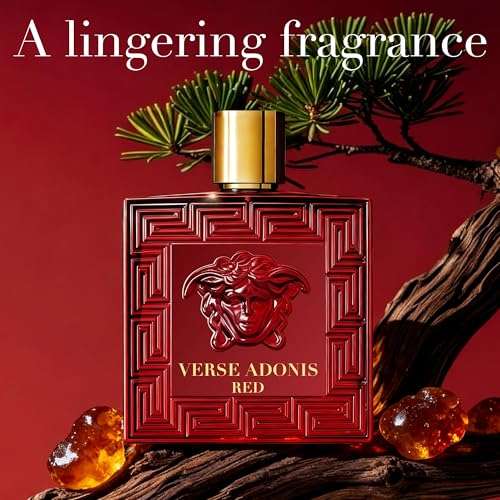 Image of AFLUXE VERSE ADONIS RED, Men's Cologne Gift, Long Lasting EDP, Aura of Elitism & Modern Style, Perfume for Business, Commute and Casual Use, 3.4 Fl Oz