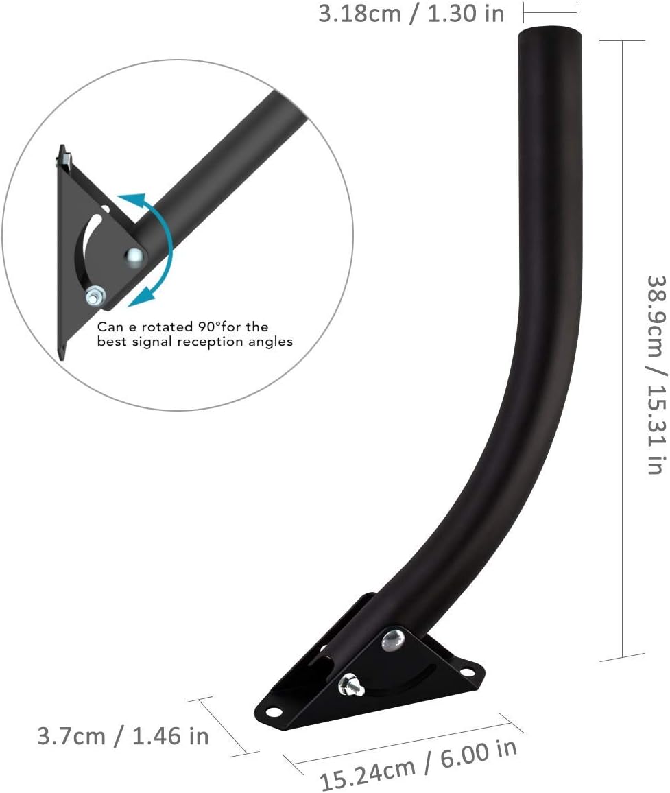 Antenna Mount - 1 BY ONE Attic Adjustable Weather Proof Outdoor TV Antenna Mounting Pole Universal Mount Brackets - Easy Installation, Solid Structure - Perfect for Weather Station System
