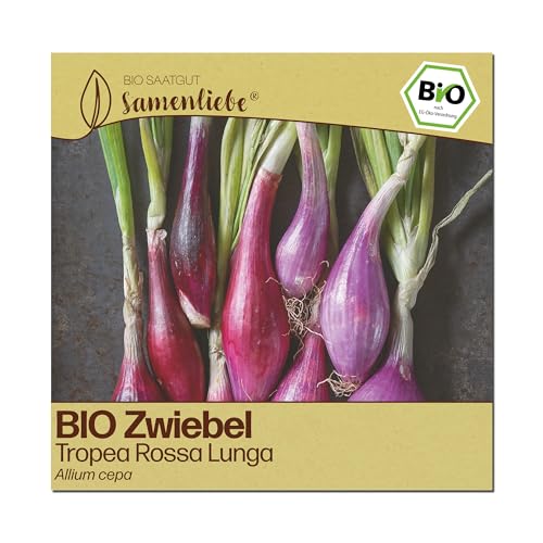 Samenliebe BIO Zwiebel Samen | italienische Tropea Zwiebel - Rossa Lunga - mild süß & rot - samenfestes BIO Saatgut