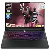Lenovo Legion Pro 7 Gaming Laptop | 16" 2560x1600 OLED 240Hz | AMD 16-core Ryzen 9 9955HX | 64GB DDR5 2TB SSD | GeForce RTX 5070 Ti 12GB 992 AI Tops | Per-Key RGB Backlit Win11Pro w/DLCA Accessory