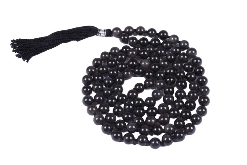Collier Mala de méditation en obsidienne noire pour vos séances de yoga quotidiennes