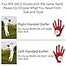 Golf Gloves Junior Kids Youth Toddler Boys Girls Left Hand Right Hand Dura Feel White Blue Red Yellow Golf Glove Extra Value 2 Pack Age 4-11 Years Old (X-Large(Age 9-10) Red, Worn on Left Hand)