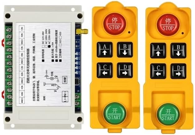 Industrial DC12V-48V 4CH Wireless Remote Control LED Light Switch Relay Transmitter 315/433 MHz Receiver 220V-380V - (Color: E5BF4NB1401739-315-A)