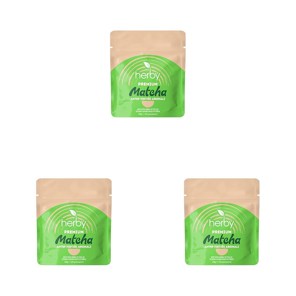 Herby Premium Matcha Antep Fıstığı Aromalı (3 paketi)