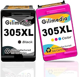 305 Ink Cartridges Black+Colour, Remanufactured for HP 305 XL 305XL Printer Ink Combopack, for HP DeskJet 2700 2710 2720 2722 DeskJet Plus 4100 4130 4120 Envy 6000 6032 6020 Envy Pro 6430 6420 Printer