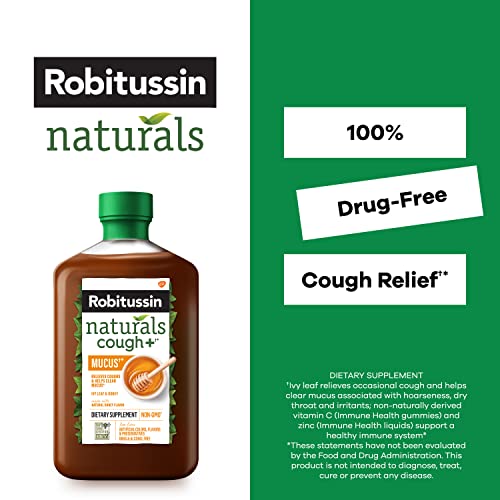 Robitussin Naturals Honey And Ivy Leaf Dietary Supplement Relieves Occasional Cough Associated With Hoarseness, Dry Throat, And Irritants*, 8.3 Oz #TOP1