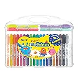 COLORIX Twistable Crayons — 24 Silky Gel Colors, Non Toxic Crayons for Kids, Twist Up Design Easy to Hold for Travel, Drawing, Arts & Crafts, Gifts & School Supplies