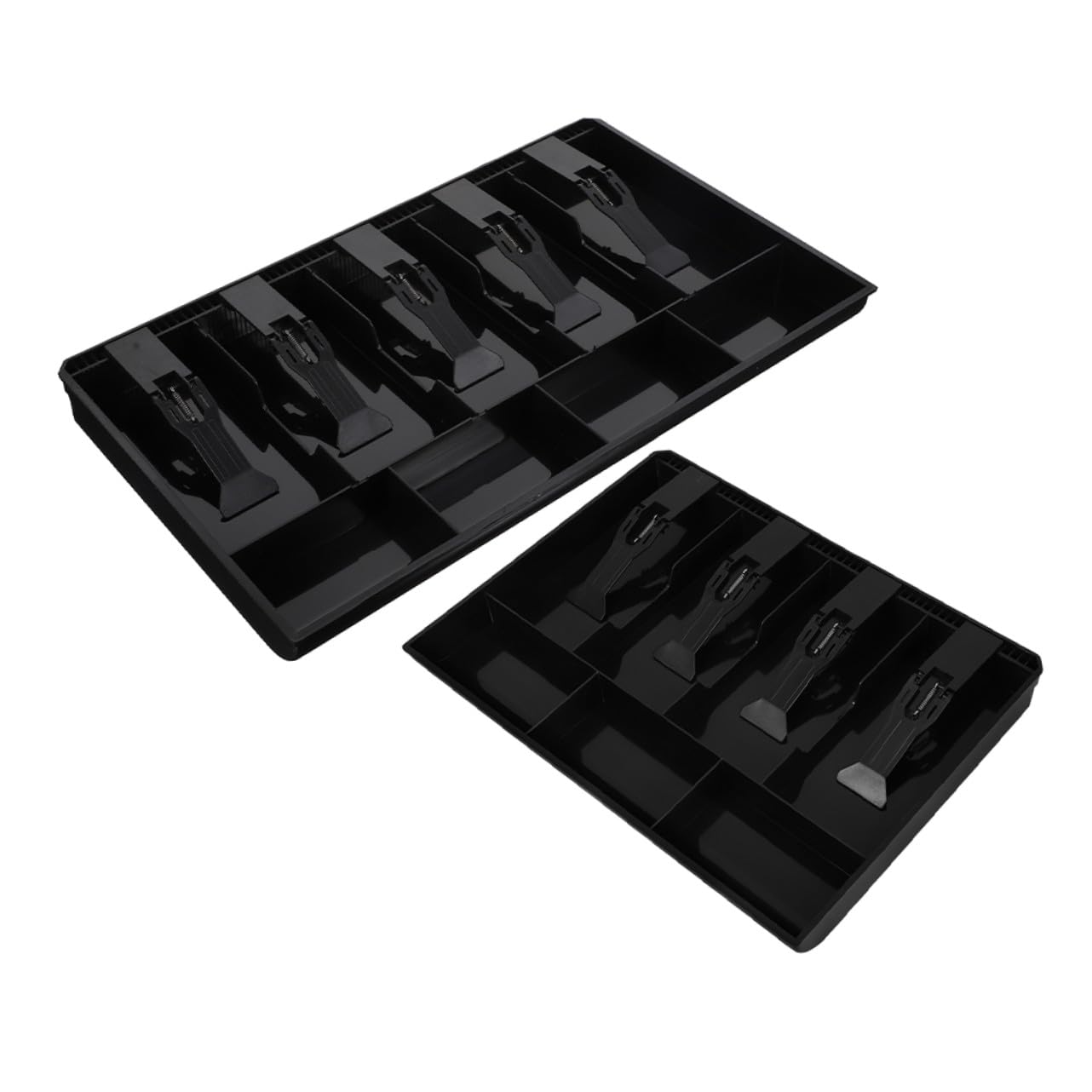 2 Pezzi Organizer Scrivania con Vassoi e Scomparti Multipli Cassetto Contanti con Clip per Banconote e Monete Versatile per Soldi e Accessori Design Resistente e Funzionale