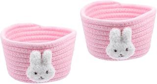 Toyvian Cesta De Armazenamento De Corda 2 Peças Decoração De Plantas Cesta De Lavanderia Decorações De Mesa Organizador De Cubo Para Armário Cestas Pequenas De Tecido Cestas De
