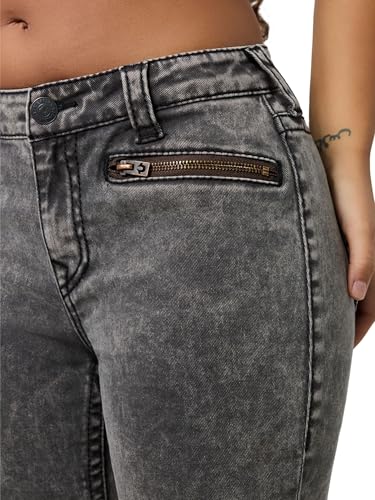 True Religion Women's BEECA Boot Cut Jeans - Zipper Pocket Mid-Rise Big T Stitching3