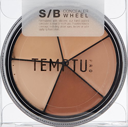 TEMPTU S/B Silicone-Based Color Wheel | 5 Shades For Weightless Coverage, Perfect and Even Out | Multi-use, Can Be Applied With Brush, Sponge, or Fingertips