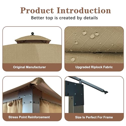 image for SCOCANOPY Replacement Cover for Big Lots 10X12 Ft Eagle Brooke Soft To