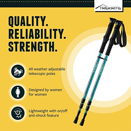 Trekrite Womens Anti-shock Walking/Hiking/Trekking Poles/Sticks - (2pc / set/pair)