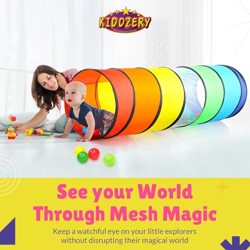 image for Kiddey Kids Play Tunnel Set for Toddlers Double Tunnels for Indoor and