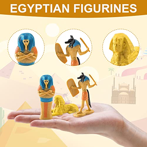 Ancient Egypt Model Toys For Kids Egyptian Figurines Pyramid Mummy Egyptian Toys Realistic Pyramid Sphinx Figurine Toys Party Gifts For Boys Girls Kids (Pyramid, 24 Pcs) #TOP3