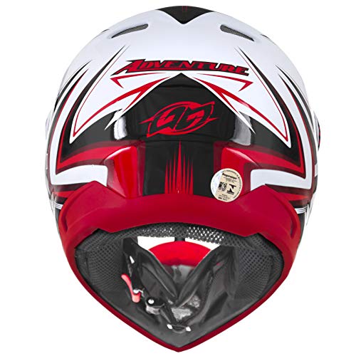 Pro Tork Capacete Th1 Vision Adventure 58 multicor (Branco/Vermelho/Preto)