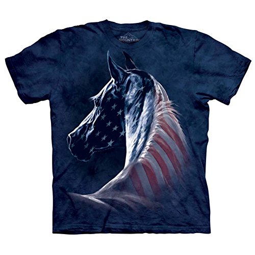The Mountain Men's Patriotic Horse Adult T-Shirt
