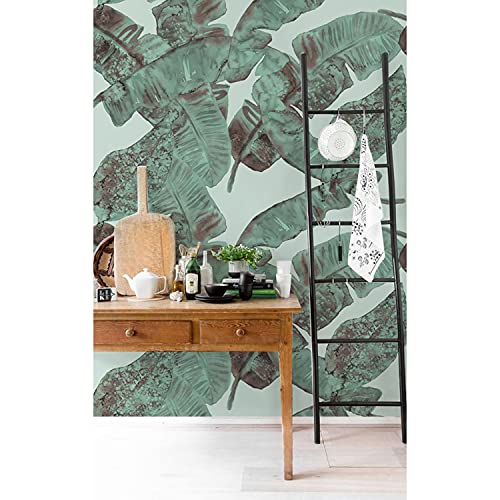 Papier peint tropical feuilles vintage pour masquer un mur nu avec élégance - 2