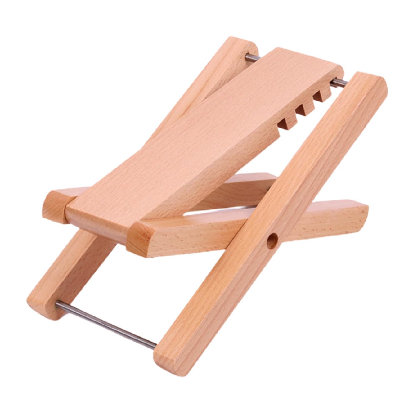 MAGICLULU Klappbarer Gitarren Fußhocker Verstellbar in 4 Stufen Faltbare Gitarren Fußstütze Stabiler Holzfußhocker für Musikinstrumentenzubehör