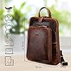 Corno d'Oro sac à dos business en cuir pour femme avec de nombreux compartiments, pour ordinateur portable 14 pouces, vintage daypack, sac à dos de jour marron #2