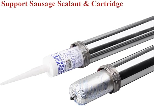Miniatura 4 de Pistola para calafatear salchichas, accionamiento manual, pistola de calafateo de alto empuje para procesar cartuchos adhesivos