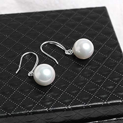 10mm Ocean Pearl Dangle Earrings Natural Shell Beads Drop Earrings Fashion Jewelry for Women
