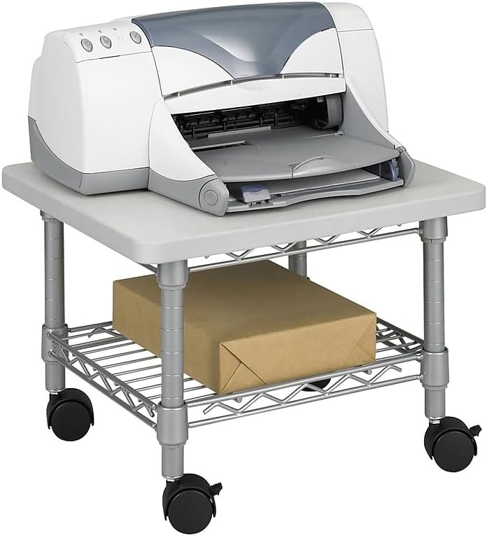 Safco 5206GR Underdesk Printer/Fax Stand One-Shelf 19w x 16d x 13-1/2h Gray