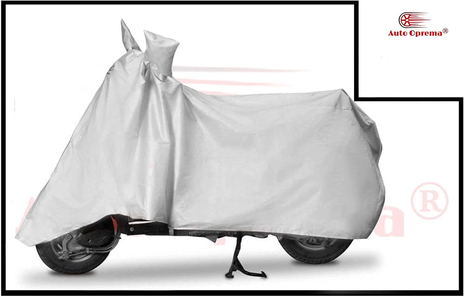 Auto Oprema Dust Proof Water Resistant Double Mirror Pocket Bike Body Cover for Super Splendor (Silver) 3